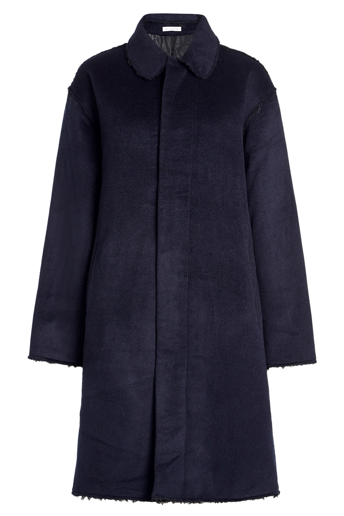 WILLIAM FAN - Cashmere Coat with Distressed Trims