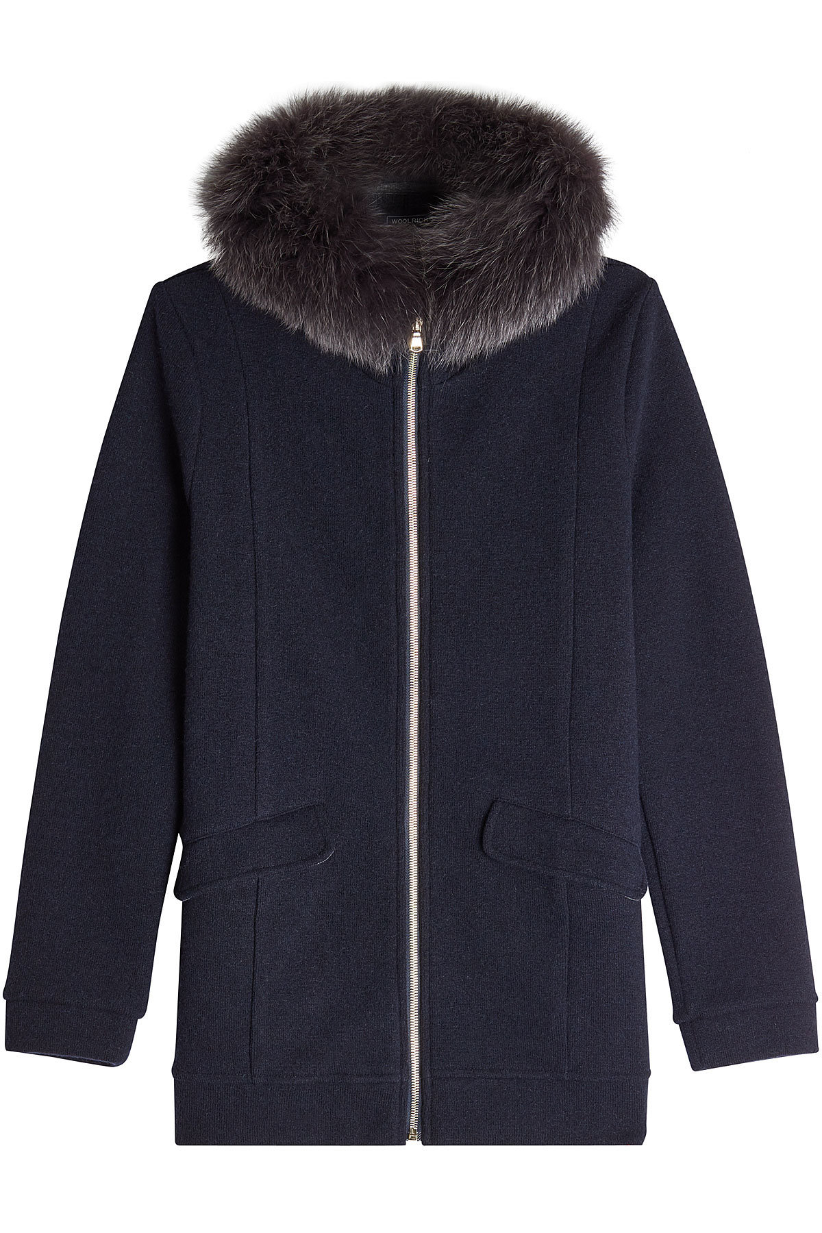 Woolrich - Jacket with Wool, Cotton and Fur-Trimmed Hood