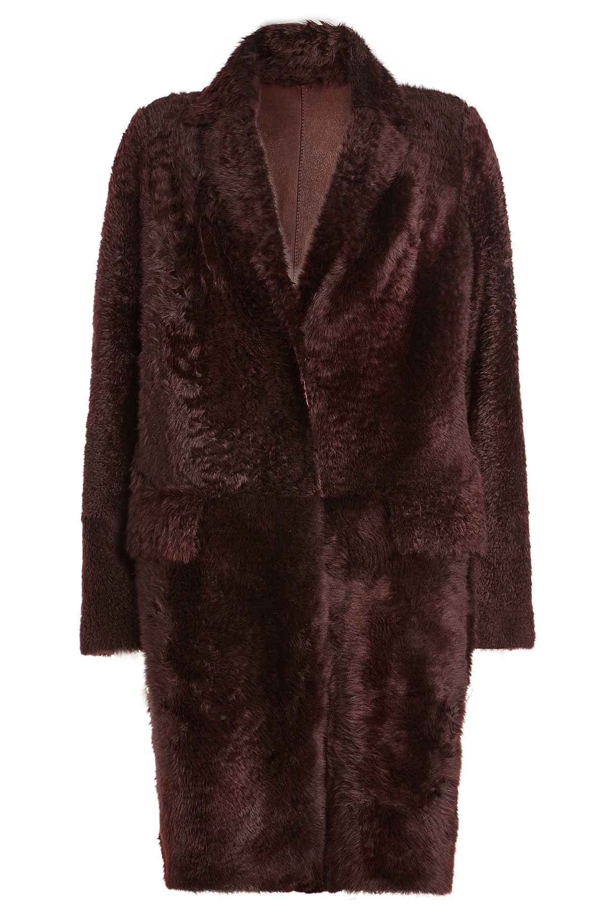 Yves Salomon - Leather and Shearling Coat