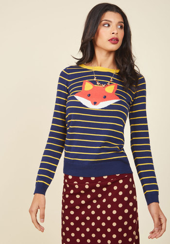 Face the Fox Sweater by Mak