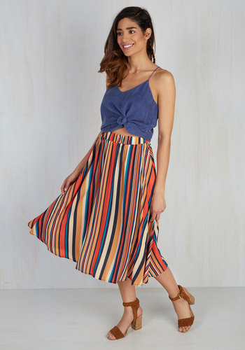 A S by Anna Smith - Panache with Flying Colors Midi Skirt