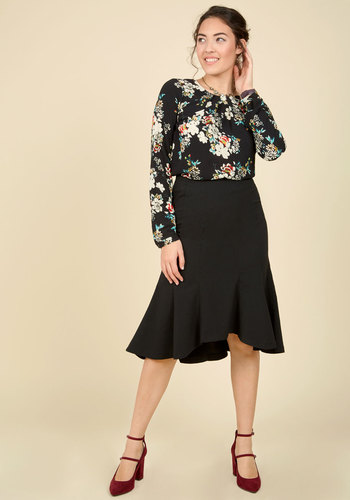 Hell Bunny London (pop soda) - Career Ladder Confidence Midi Skirt