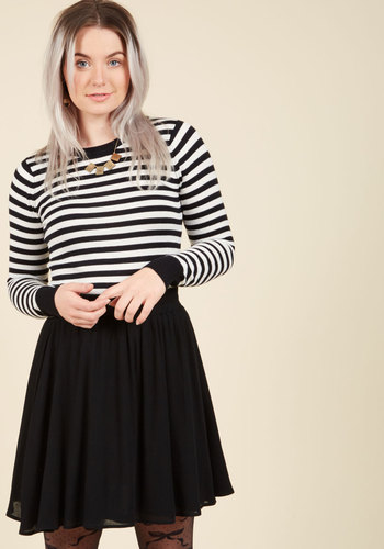 Moon Collection - Essential Element Skater Skirt in Black