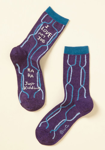 Blue Q - Take It Work for Word Socks