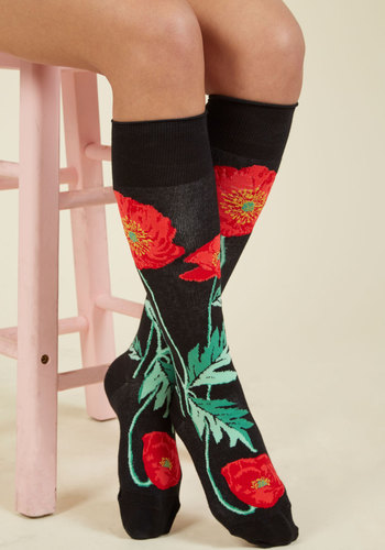 ModSock - Topped With Poppies Socks