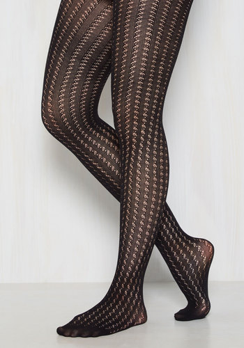 Gipsy Tights - The Strong, Silent Stripe Tights in Black