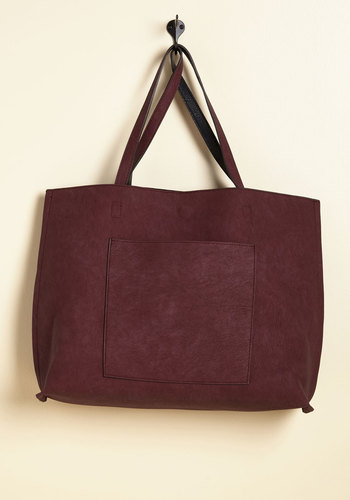 Triple 7 - Totes Awesome Revesible Bag in Plum Black